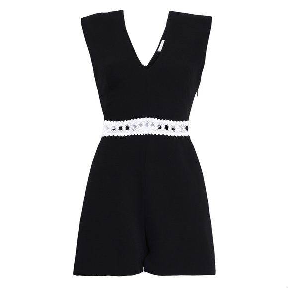 Sandro Paris Crochet-trimmed Woven Playsuit - Picture 3 of 5